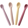 Moonkie Silicone Baby Spoons Set of 4, Two Sizes Feeding Spoon by Moonkie