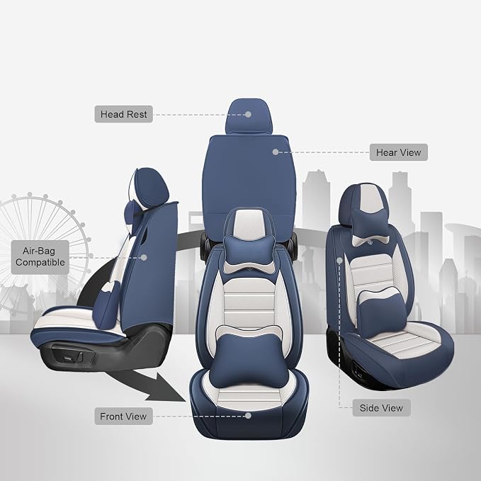 JOJ Fit for Toyota Highlander 2001-2022 Seat Covers, 7 Seat Car Seat Cover - Image 4