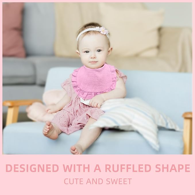 Baby Muslin Bibs, Bandana Drool Bib - Image 5