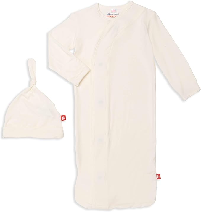 Magnetic Me Modal Newborn Sleeper Gown & Hat Set | Silky Soft Modal Fabric by magneticme