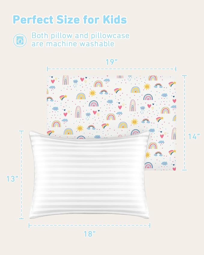 Babebay Toddler Pillow, 13X18 Soft Toddler Pillows - Image 6