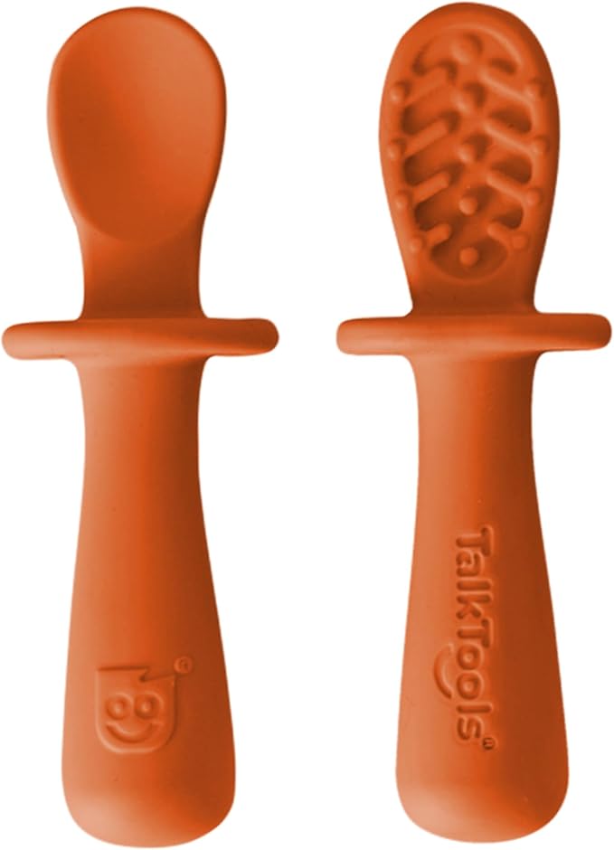 TalkTools ITSY Tiny Silicone Spoons – Twin Pack Soft Silicone Self-Feeding - Image 8