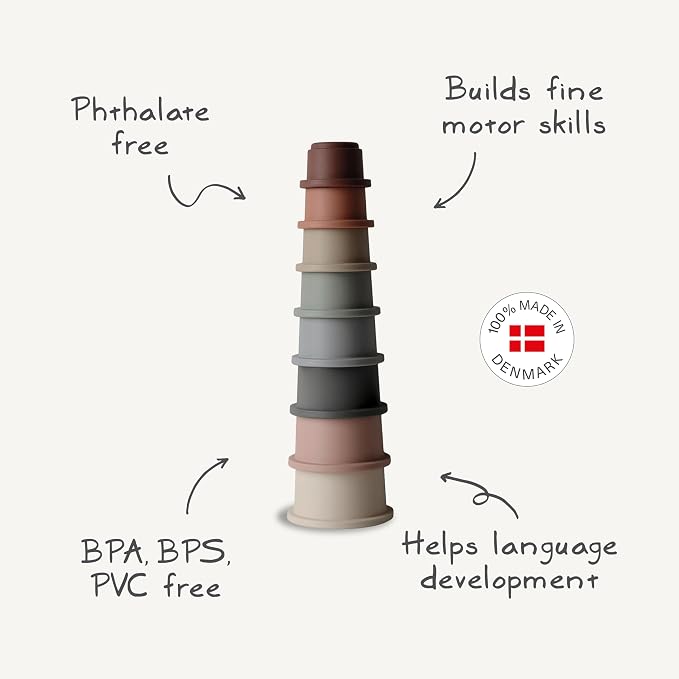 mushie Stacking Cups Toy | Made in Denmark - Image 3