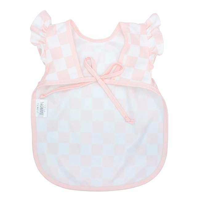 BapronBaby Pink Flutter Checkerboard Bapron - Image 3