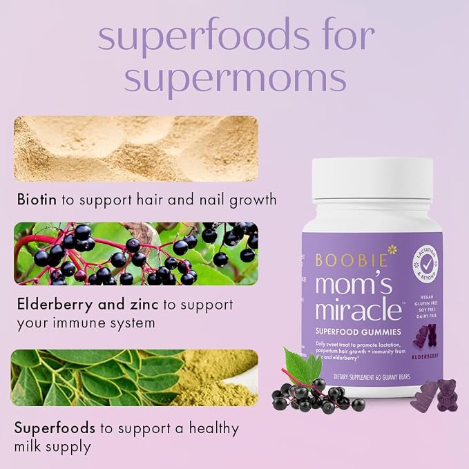 Boobie Bears Lactation Support Gummies | Helps As Milk Supply Booster & - Image 4