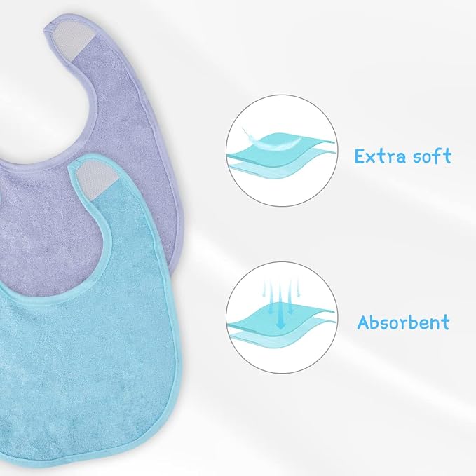 Vicloon Baby Bibs, Baby Bibs for Girls & Boys, Terry Drool Cotton Bibs - Image 6