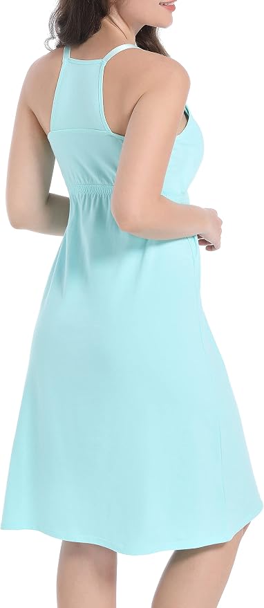 SUIEK 3-Pack Maternity Nursing Nightgown Cotton Breastfeeding Dress Pregnancy - Image 3
