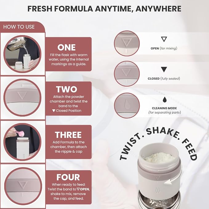 MILK & WATER All in One Baby Bottle & Baby Formula Dispenser On The Go - Image 6