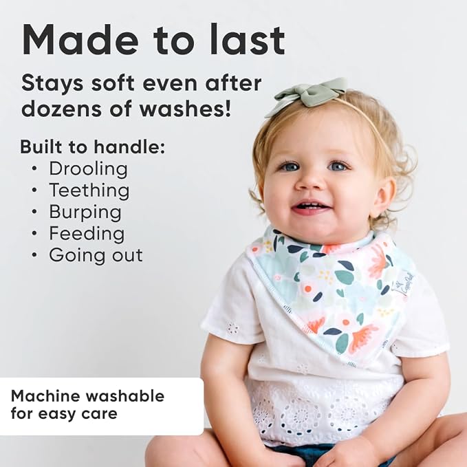 Copper Pearl 4 Pack Soft Cotton Baby Bibs - Image 3