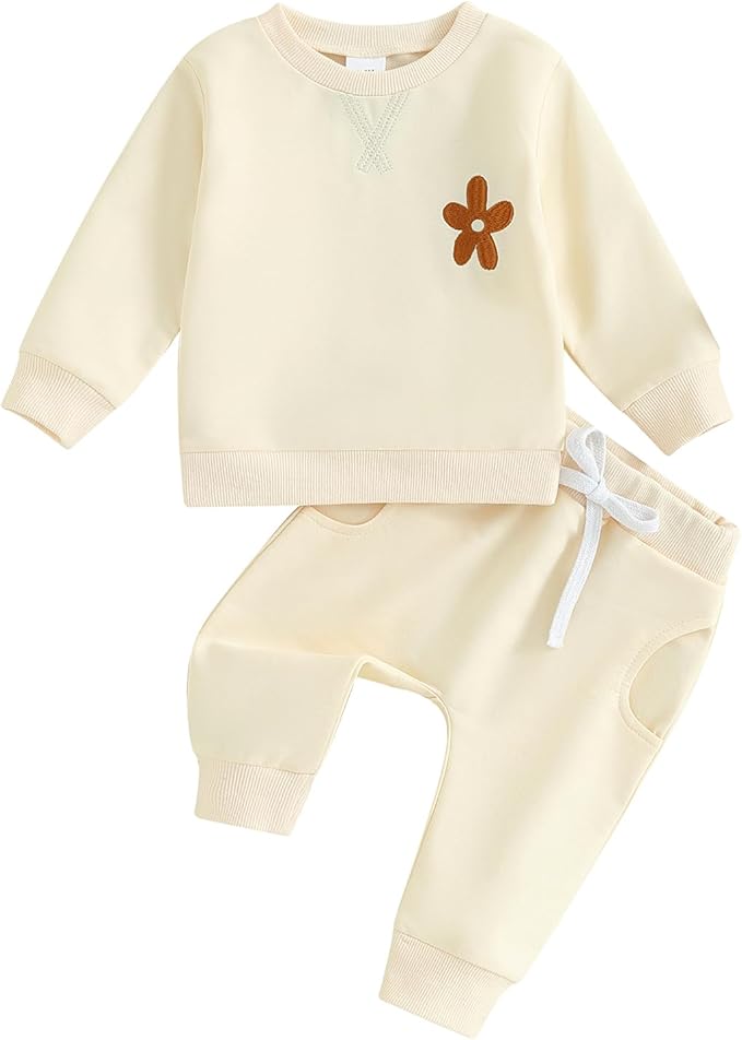 Fernvia Toddler Baby Girl Clothes 3 6 9 12 18 24 Months Fall Outfits Solid Long by Fernvia