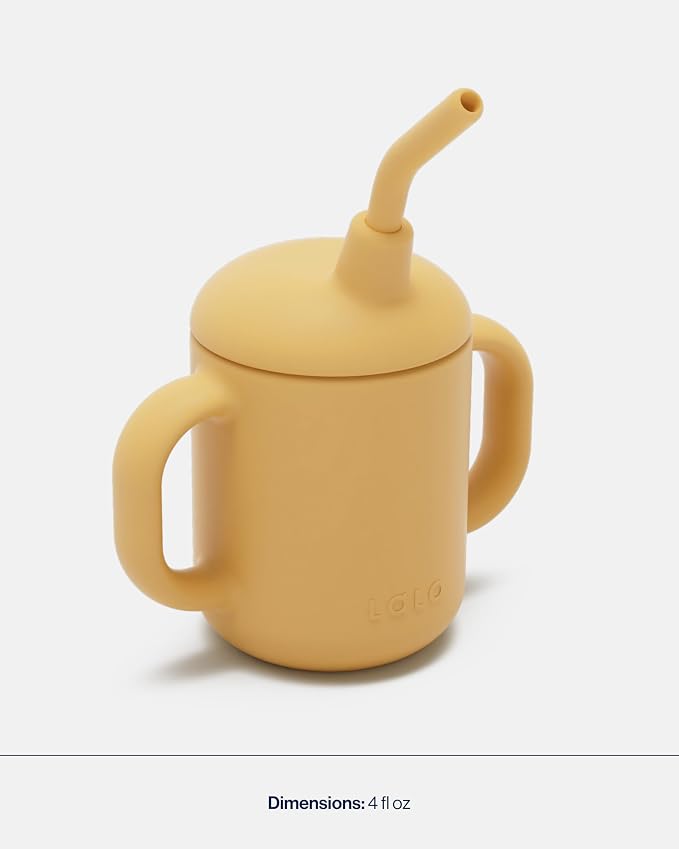 Lalo Little Cup 2-Pack, Non-Toxic Silicone Straw Cup - Image 4