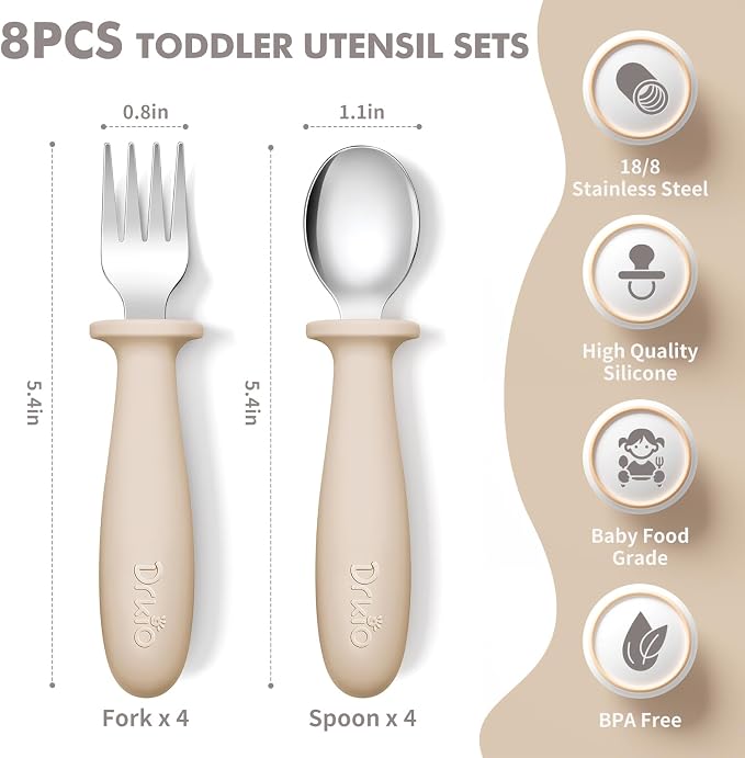 DRKIO 8 Pieces Toddler Utensils Set - Image 2