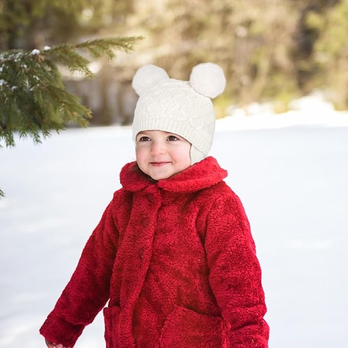 Labeol Baby Hats, Soft Warm Winter Knit Baby Beanie Hat - Image 5