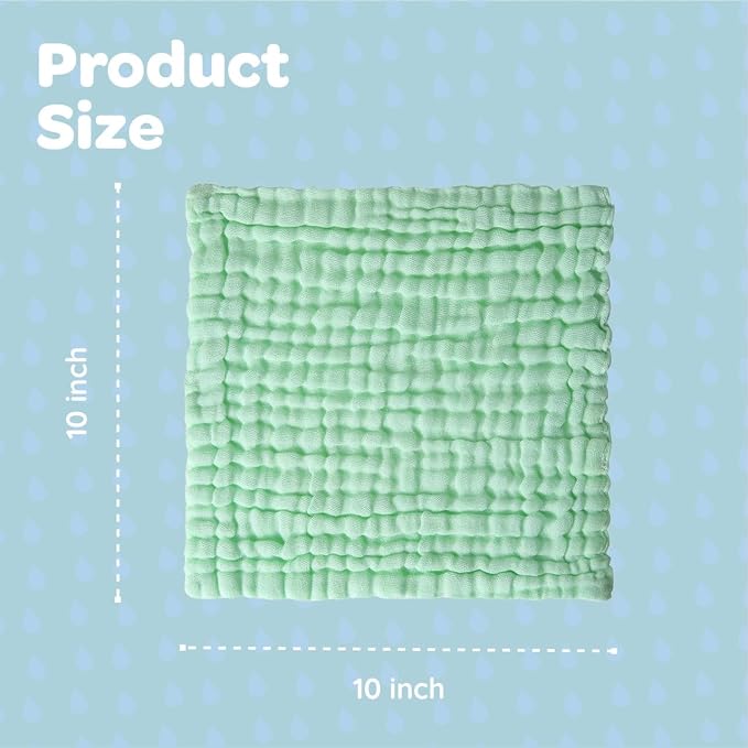 Muslin Baby Washcloths Pack of 7 - Image 8