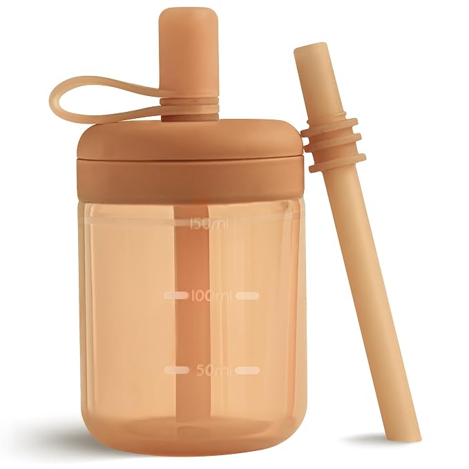 Moonkie Baby Straw cup | Silicone Toddler Sippy Cup Training Cup by Moonkie