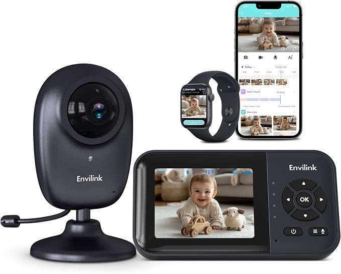 Smart Video Baby Monitor, 2.8inch Display, 1080p Camera, 1500ft Long Range by Unknown