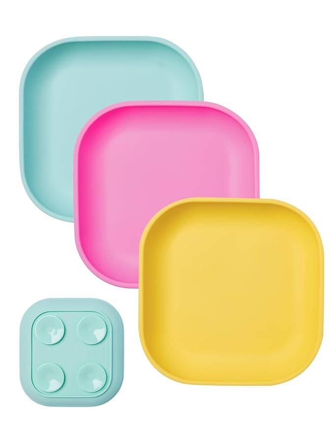 BABELIO Suction Plates for Baby and Toddler, 100% Food Grade Silicone, BPA Free by BABELIO