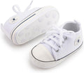 Meckior Baby Girls Boys Canvas Sneakers Soft Sole High-Top Ankle Infant First by Meckior