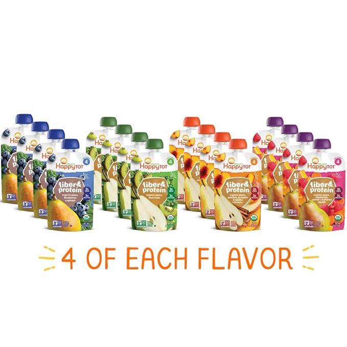 Happy Tot Organics Stage 4 Baby Food Pouches, Gluten Free, Vegan Snack - Image 2