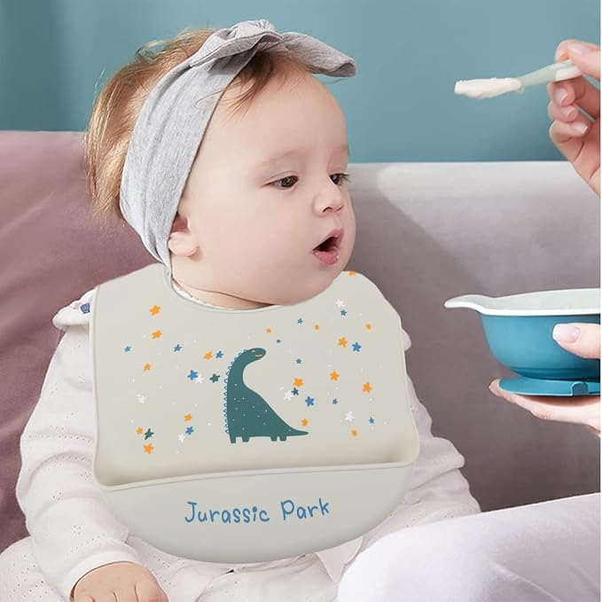 Baby Silicone Feeding Bibs - Image 3