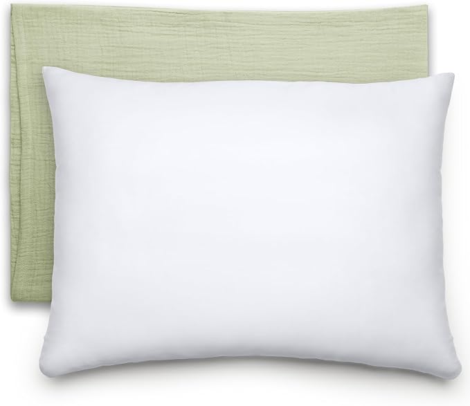 Comfy Cubs Toddler Pillow with Muslin Pillowcase, 13 x 18 in by ComfyCubs