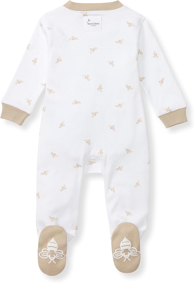 Burt’s Bees Baby Boys' One-Piece Sleep and Play 100% Organic Cotton PJs - Image 2