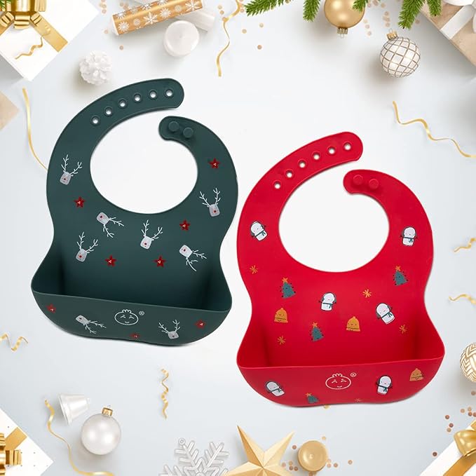 Little Dimsum Baby Bib Silicone Adjustable Waterproof - Image 2