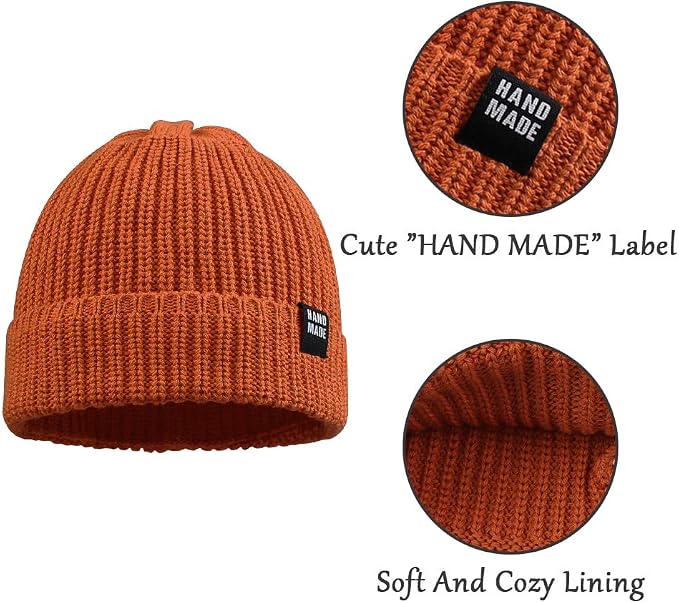 JANGANNSA Simple Knitted Baby Beanie Hip-Hop Boys Winter Hat Toddler Kids Bonnet - Image 3