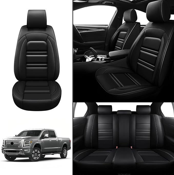 Seat Covers for Nissan Car Titan 2004-2024 | 5-Seats Leather Seat Covers - Image 2
