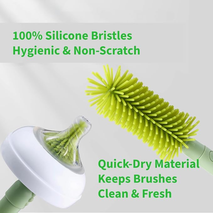 Travel Bottle Cleaner kit, 7in1 Baby Toddler Travel Essential Silicone Bottle - Image 6