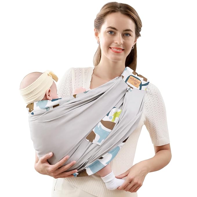 Baby Sling Carrier Newborn, Adjustable Easy Wearing Baby Nursing Warp Sling by vrbabies