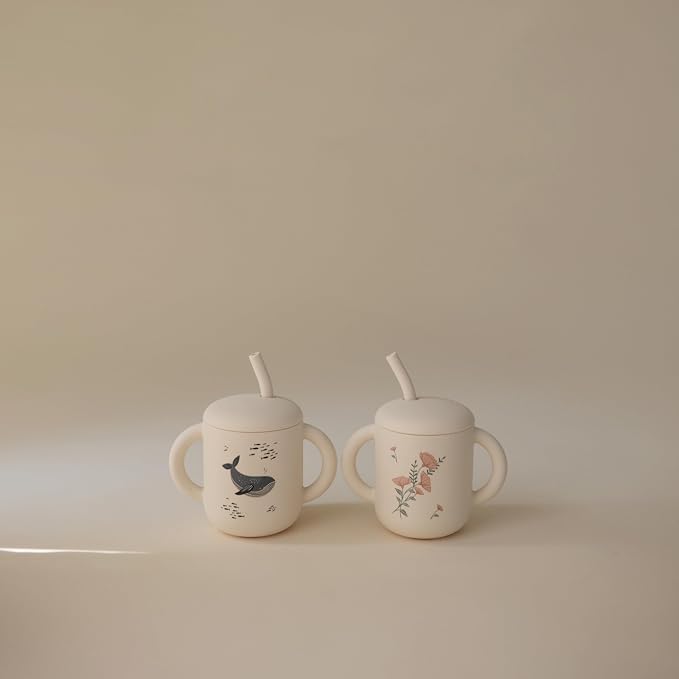 mushie 100% Silicone Training Cup & Straw - Image 7