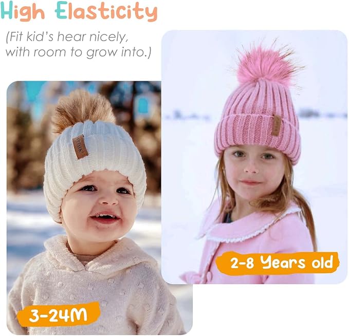 FURTALK Kids Winter Hat Toddler Knitted Beanie - Image 4