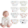 8-Pack 360° Rotate Organic Cotton Baby Bibs, Newborn Muslin Bibs by wiland