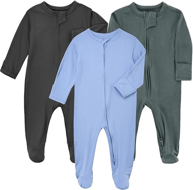 Aablexema Baby Zipper Pajamas Bamboo Rayon by Aablexema