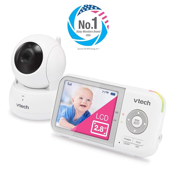VTech VM923 Baby Monitor, 2.8” Screen, Pan-Tilt-Zoom, 1000ft Long Range - Image 13