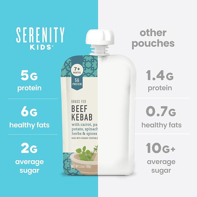 Serenity Kids 7+ Months World Explorers Beef Kebab Baby Food Pouches - Image 7