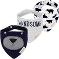 JN&LULU 3 Pack Newborn Baby Bibs Bandana Drool Bibs by JNLULU
