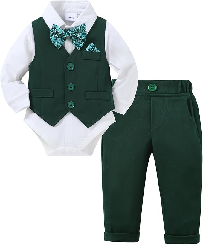 DISAUR Baby Boy Clothes Toddler Boy Outfits 4PCS Gentleman Dress by DISAUR