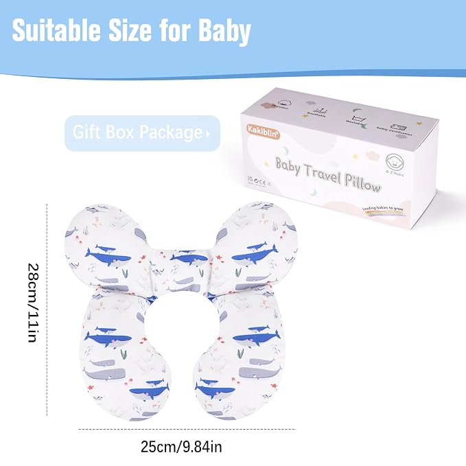 KAKIBLIN Baby Travel Pillow, Upgraded Baby Neck Pillows - Image 6
