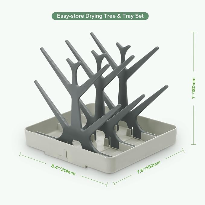 haakaa Baby Bottle Drying Rack, Space Saving Bottle Drying Tree - Image 8