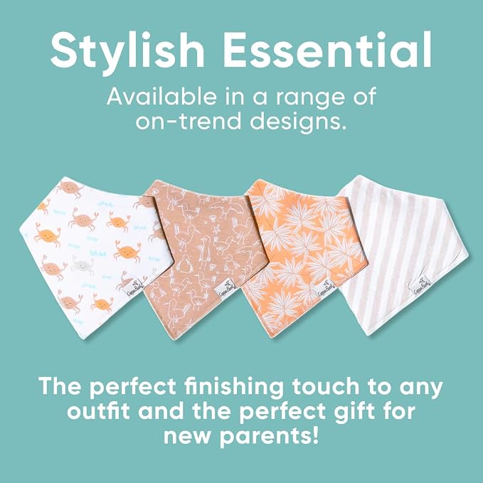 Copper Pearl 4 Pack Soft Cotton Baby Bibs - Image 6