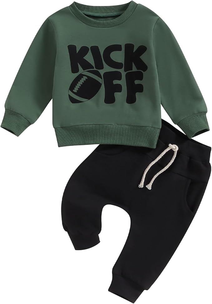 Kupretty Toddler Baby Boy Fall Winter Clothes Color Block Long Sleeve by Kupretty