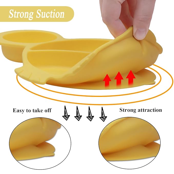 Baby plates with Suction, Silicone Suction Plates - Image 2