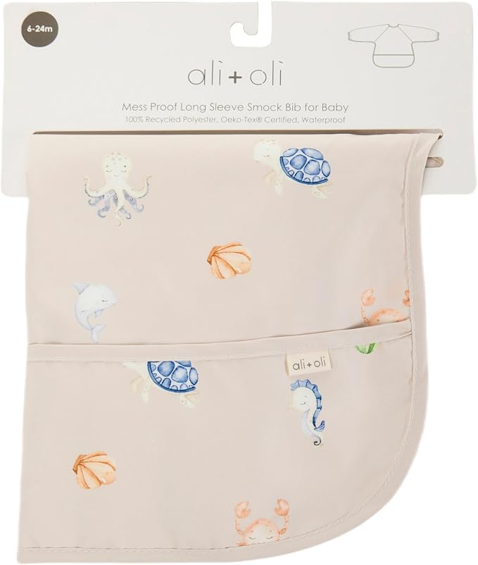 Ali+Oli Smock Bibs for Babies, BPA-Free Oeko-Tex Certified, Waterproof Baby - Image 8