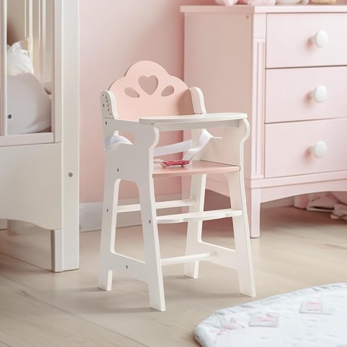 ROBOTIME Baby Doll High Chair, Pretend Play High Chair - Image 8