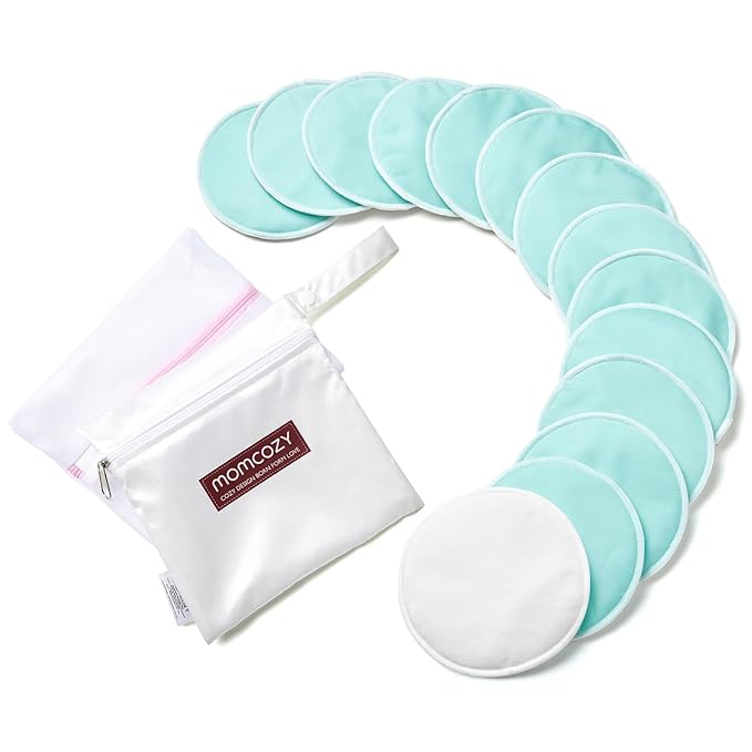Momcozy Reusable Breast Pads, Innovative Use of Absorbent Fabric & 4 Layers of by Momcozy