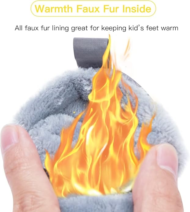 BMCiTYBM Toddler Baby Snow Boots Winter Shoes Boys Girls Cold Weather Baby Faux - Image 4