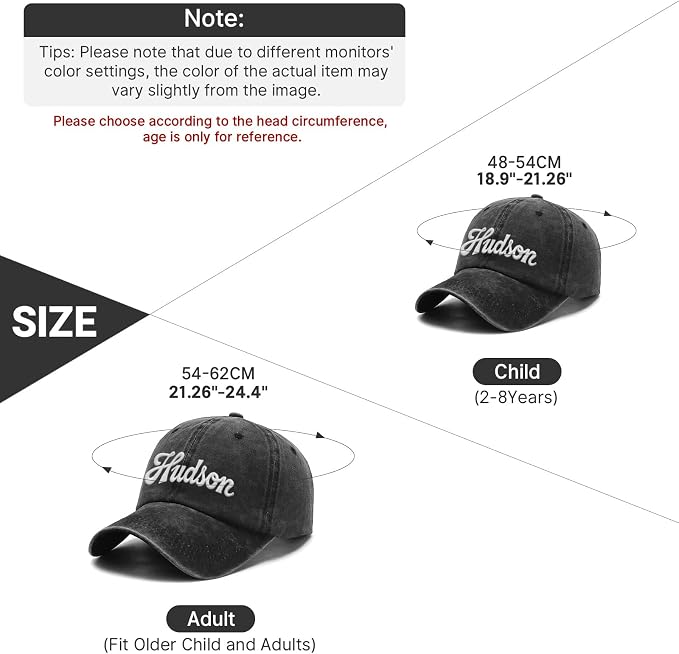 Custom Name Toddler Baseball Cap, Personalized Boys Girls Cotton Embroidered Hat - Image 7