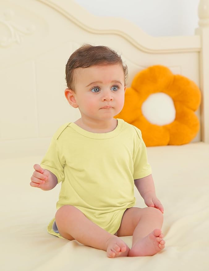 Jimonda Baby Bodysuits Rayon from Bamboo Short Sleeve Baby Boys Girls Rompers - Image 2
